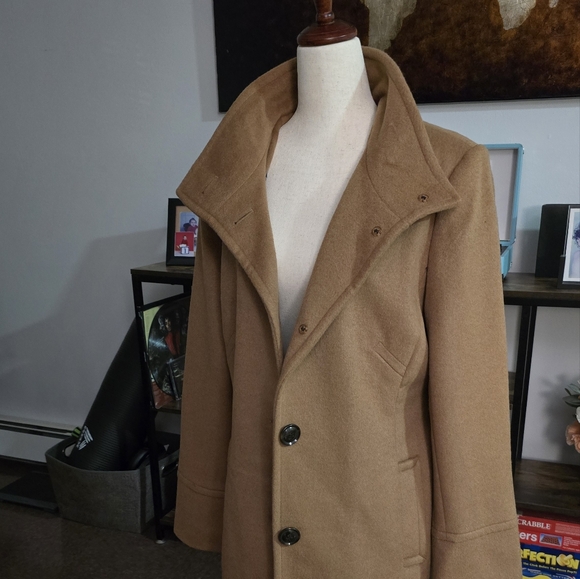 Larry Levine – Walker Wool Blend Front Button Coat - Picture 3 of 3